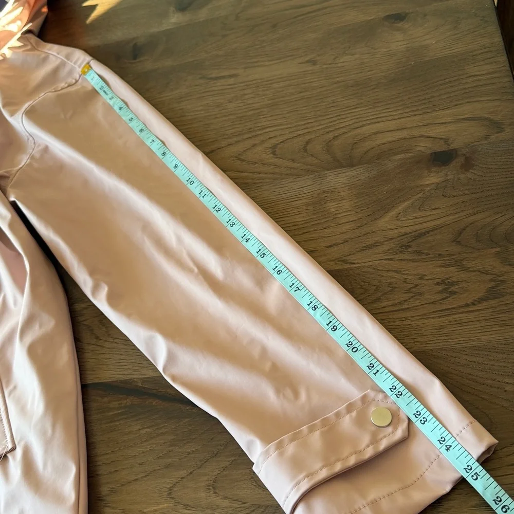 Jade & Ivory Women's Large Light Pink Full Zip Rain Jacket